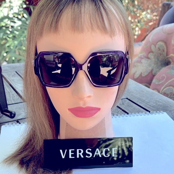 New Versace MOD 4453 5419/87 Transparent Violet Sunglasses - Picture 5 of 16